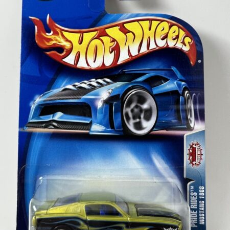 Diecast Mustang 1:64 scale HOT WHEELS PRIDE RIDES 68 FASTBACK CAR LIME GOLD