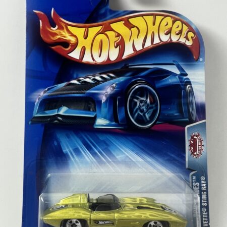 2004 Hot Wheels #173 Pride Rides Corvette Sting Ray Green & Flames Mattel