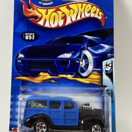Hot Wheels 2003 Wild Wave 3/5 - '40 Woody #057 - Blue/Black