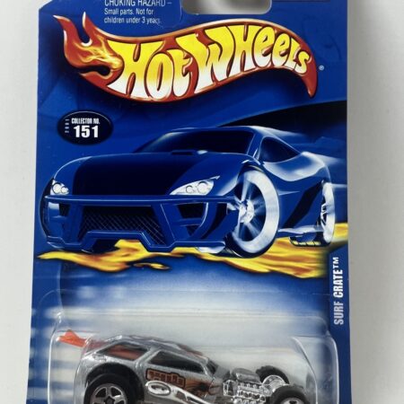 2001 Hot Wheels Surf Crate Collector #151 Silver 1:64 Scale