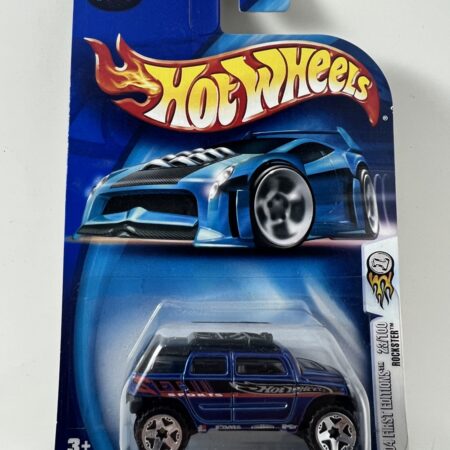 hot wheels 1:64 diecast car in packaging blue card front view blue suv collectible
