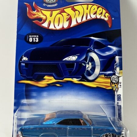 hot wheels 1:64 diecast car in packaging blue card front view blue muscle car collectible