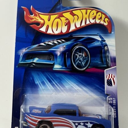 hot wheels 1:64 diecast car in packaging blue card front view patriotic themed car collectible