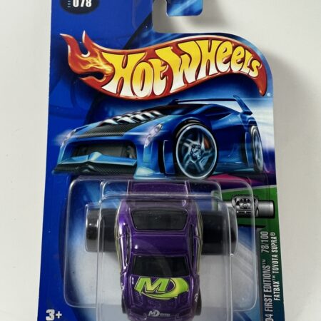 hot wheels 1:64 diecast car in packaging blue card front view purple custom car collectible