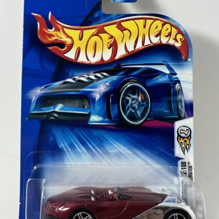 hot wheels 1:64 diecast car in packaging blue card front view red sports car collectible