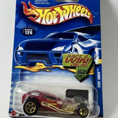 hot wheels 1:64 diecast car in packaging blue card front view red race car collectible