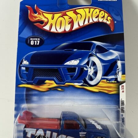 hot wheels 1:64 diecast car in packaging blue card front view blue custom truck collectible