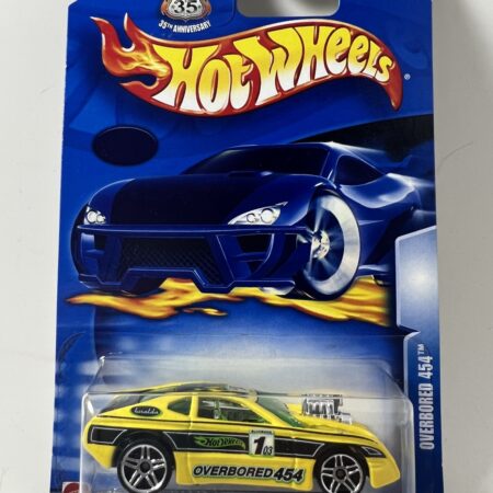 hot wheels 1:64 diecast car in packaging blue card front view yellow muscle car collectible