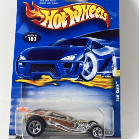 hot wheels 1:64 diecast car in packaging blue card front view brown custom car collectible