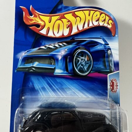 hot wheels 1:64 diecast car in packaging blue card front view black sports car collectible