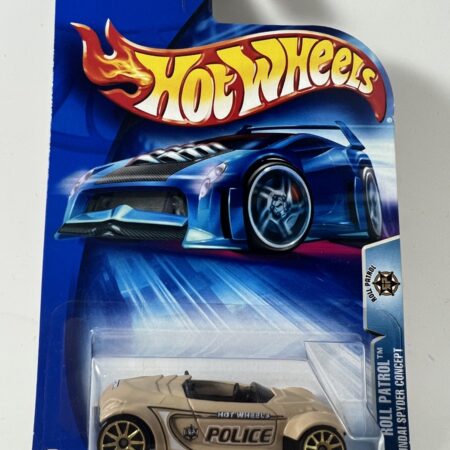 hot wheels 1:64 diecast police car in packaging blue card front view collectible
