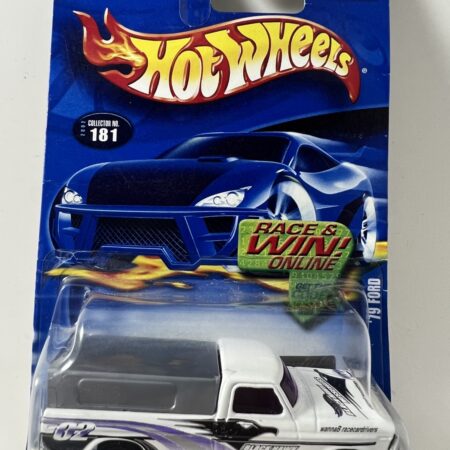 hot wheels 1:64 diecast car in packaging blue card front view white van race win series