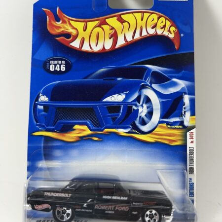 hot wheels 1:64 diecast car in packaging blue card front view black muscle car collectible