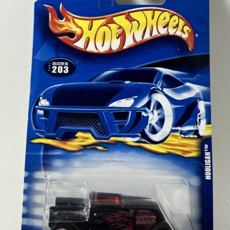 hot wheels 1:64 diecast car in packaging blue card front view dark custom truck collectible