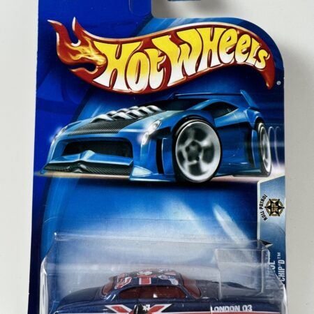 2003 Hot Wheels #194 Roll Patrol FISH'D & CHIP'D Blue w/Chrome Lace Spoke Wheels