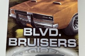 blvd bruisers diecast muscle car in packaging front view black car collectible