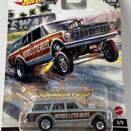 hot wheels dragstrip demons diecast van front view in packaging vintage style collectible