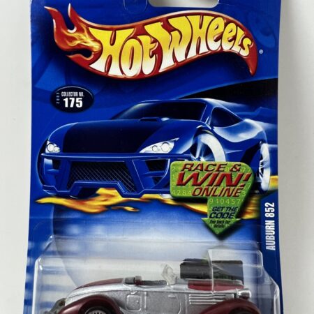 2002 Hot Wheels Planet AUBURN 852 gray red grey VERY NICE 175 race and win