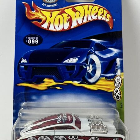 HOT WHEELS 2002 Evil Twin 1/4, White, Grave Rave, #099
