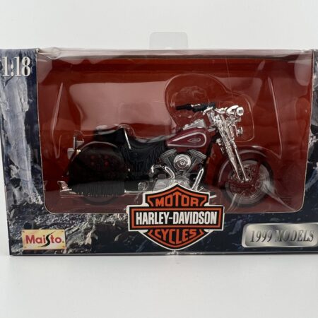 harley davidson diecast motorcycle in packaging red chopper model collectible toy