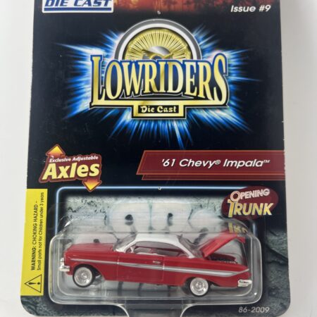 Revell Lowrider Magazine Issue #9 ‘61 Chevy Impala Red/White Adjustable Axles