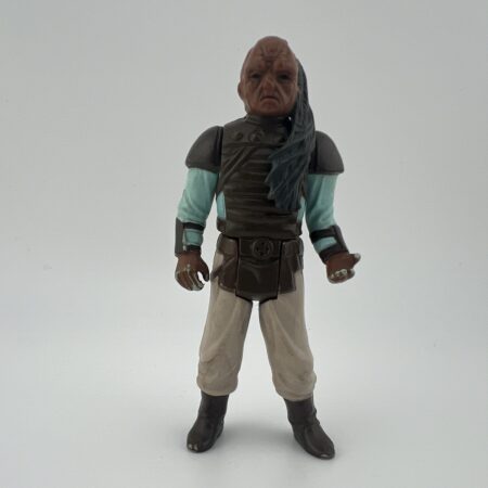 vintage star wars action figure alien character front view brown vest collectible