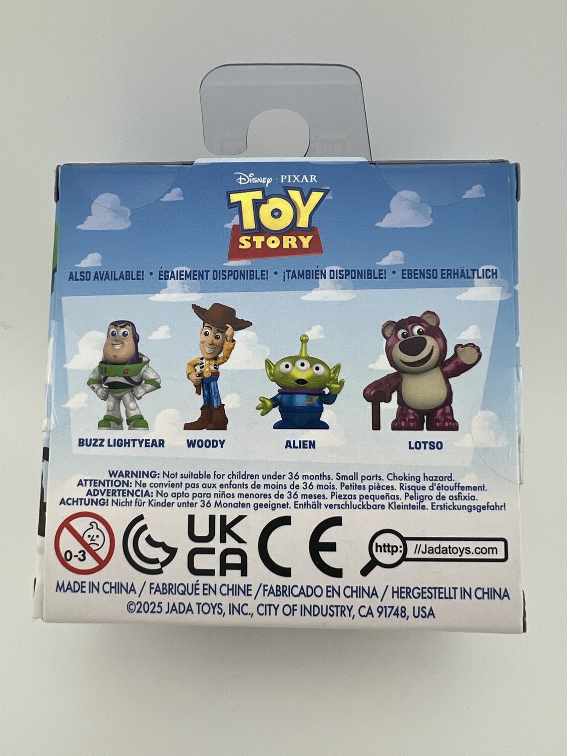 toy story metalfigs packaging back view character lineup product details
