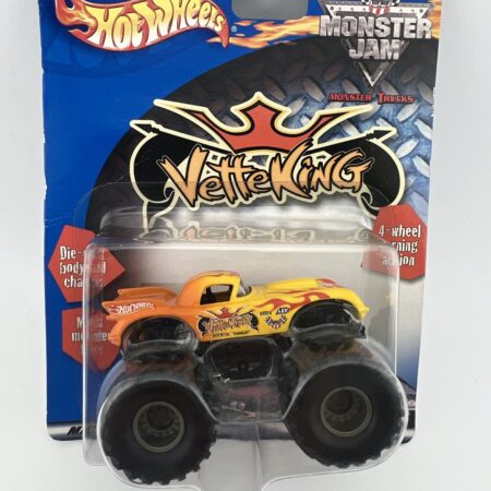 hot wheels monster jam yellow truck in packaging front view collectible toy