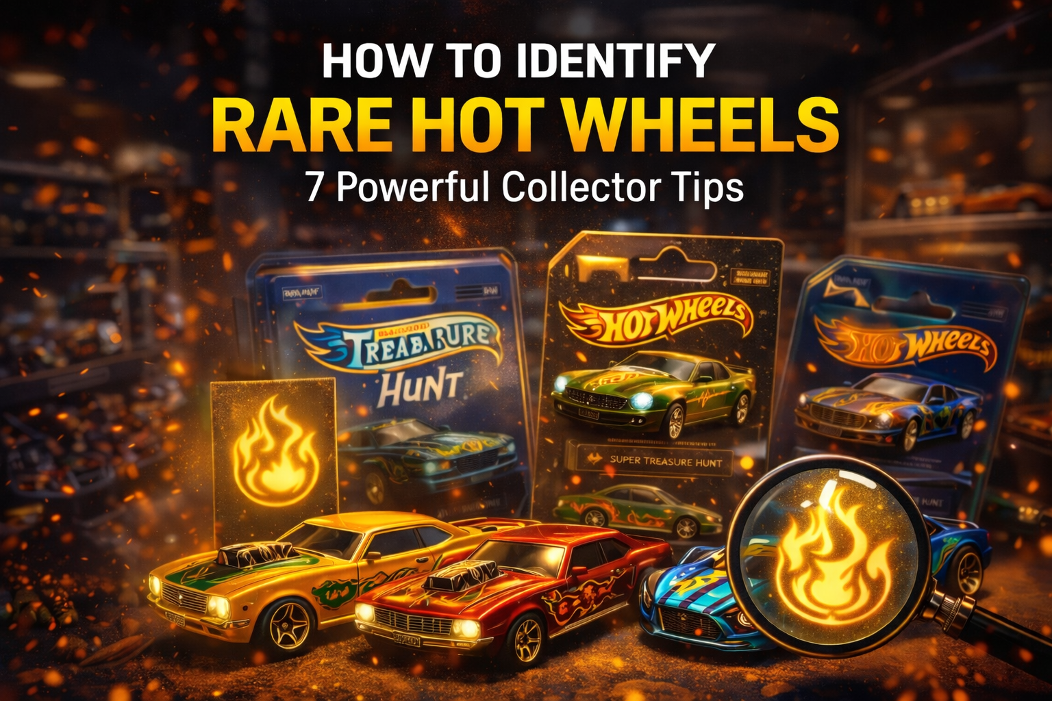 Rare Hot Wheels cars including Treasure Hunts and Super Treasure Hunts with collector tips for identifying valuable diecast models