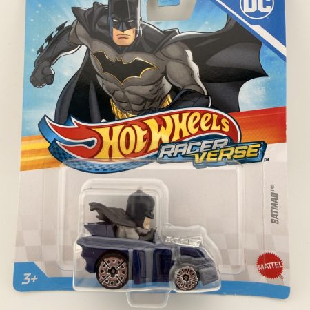 Hot Wheels RacerVerse Batman diecast car in packaging DC themed vehicle