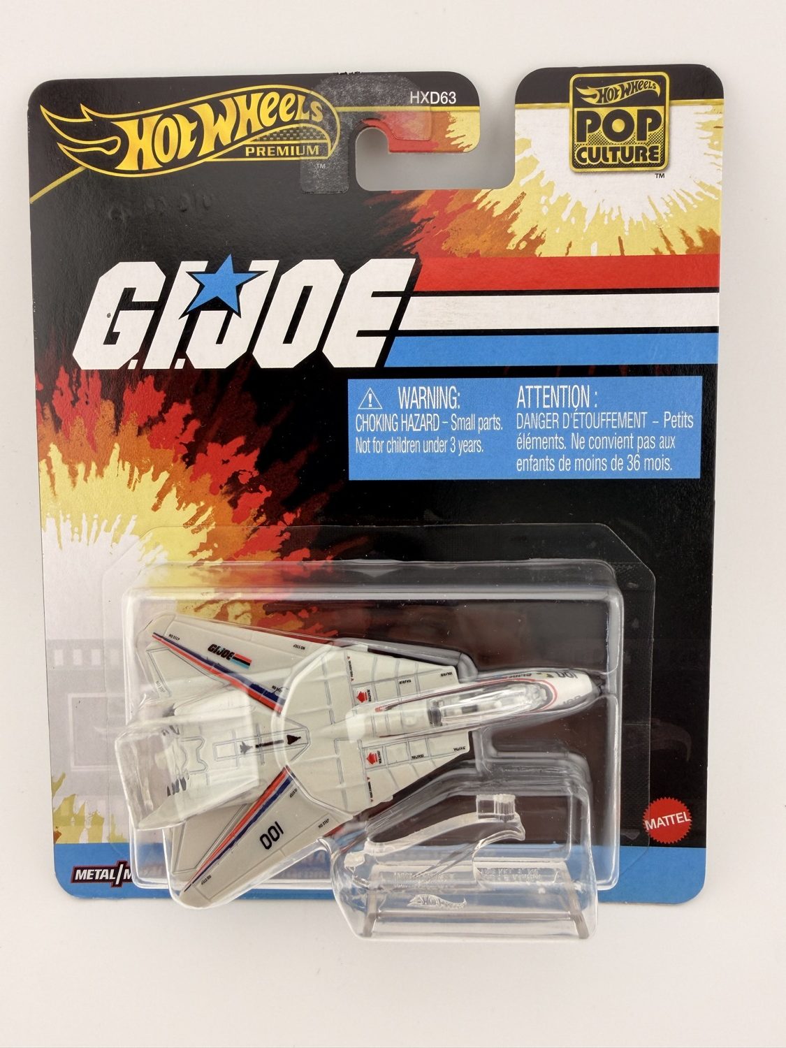 Hot Wheels GI Joe Skystriker jet Pop Culture Premium diecast in packaging