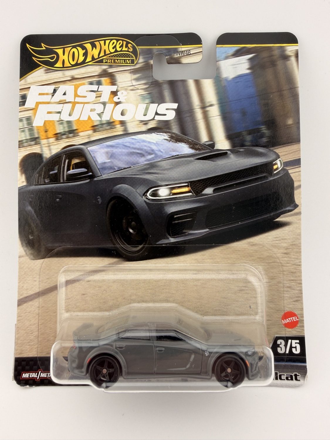 Hot Wheels Fast and Furious 2020 Dodge Charger Hellcat Premium diecast front in packaging