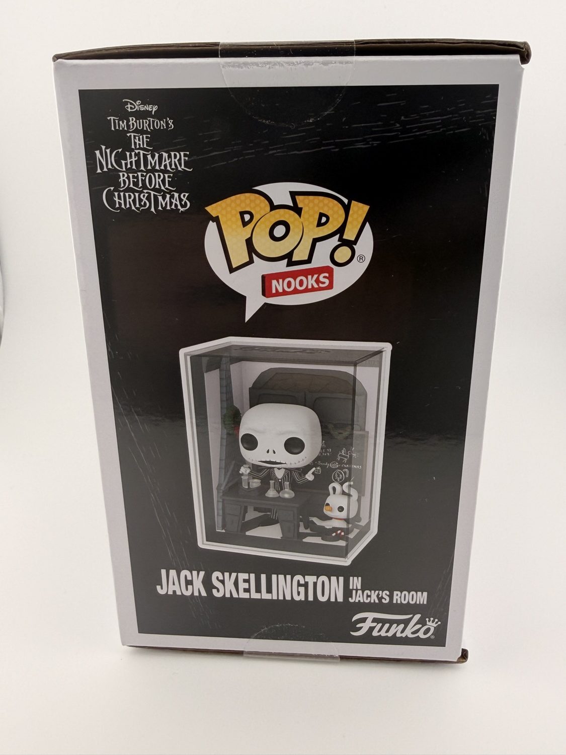 Funko Pop Nooks Jack Skellington in Jack’s Room Nightmare Before Christmas figure in box with display scene