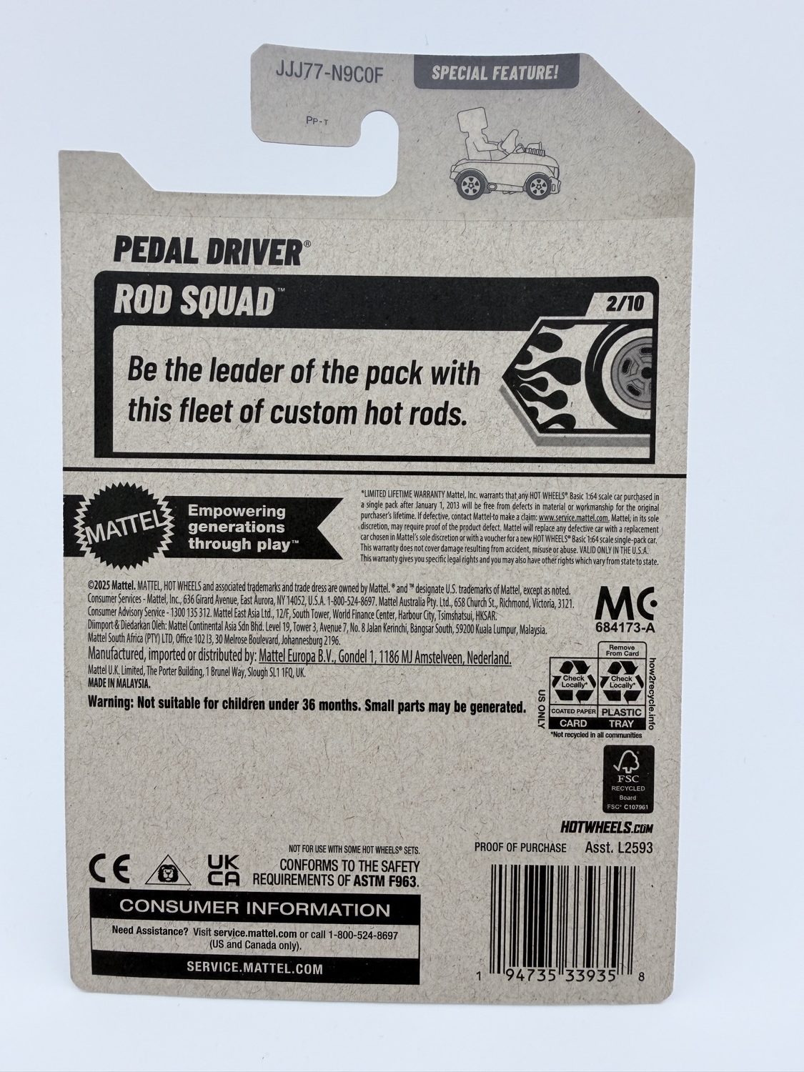 Hot Wheels Pedal Driver Rod Squad 2/10 #118/250 - Image 2