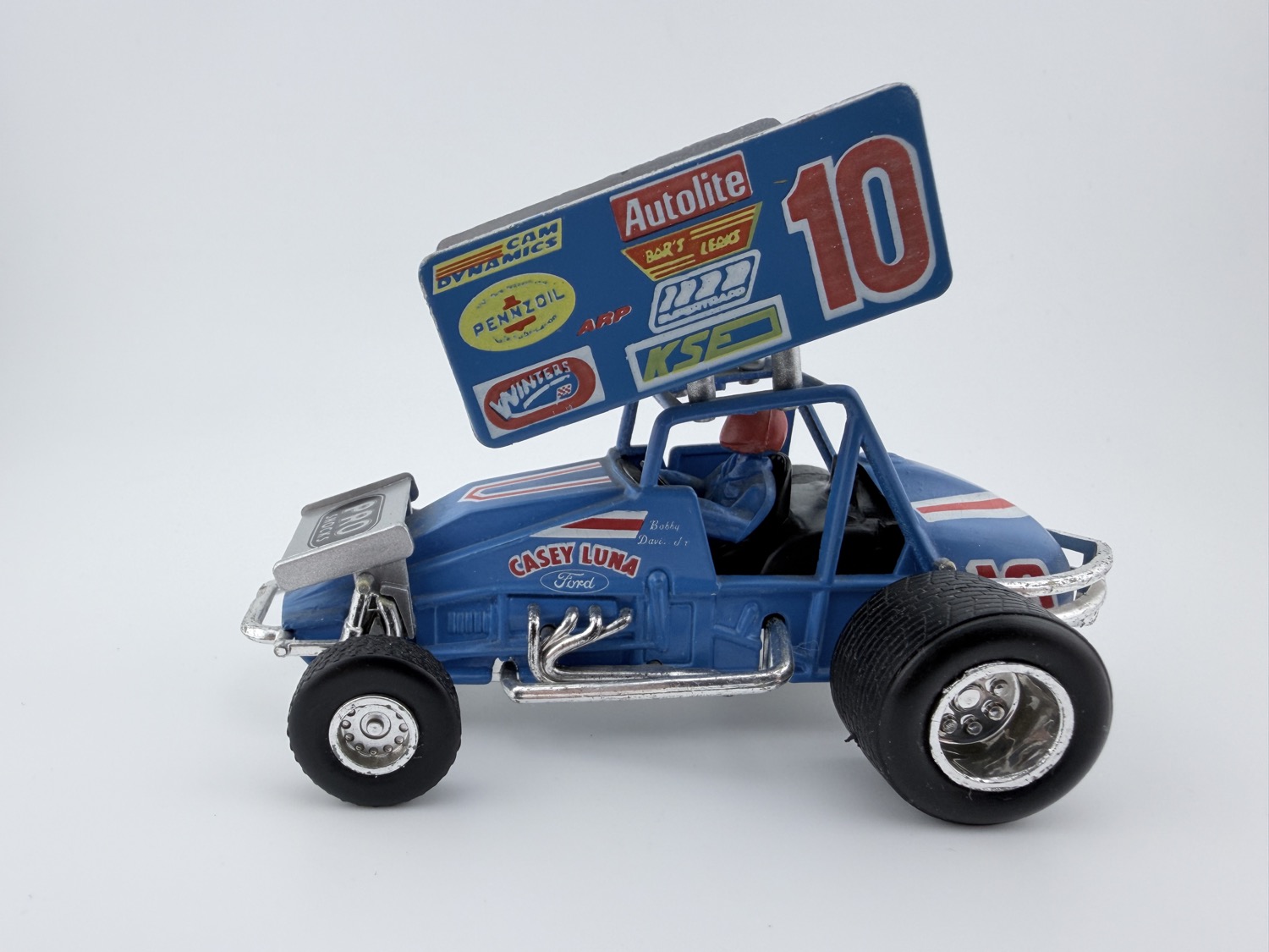 Maisto Sprint Car #10 Casey Luna Ford Loose Diecast Race Car Blue - Image 2