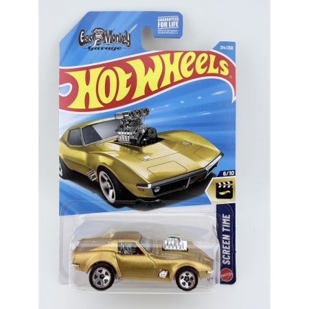 Hot Wheels ’68 Corvette Gas Monkey Garage Gold Screen Time 214/250 6/10 2026