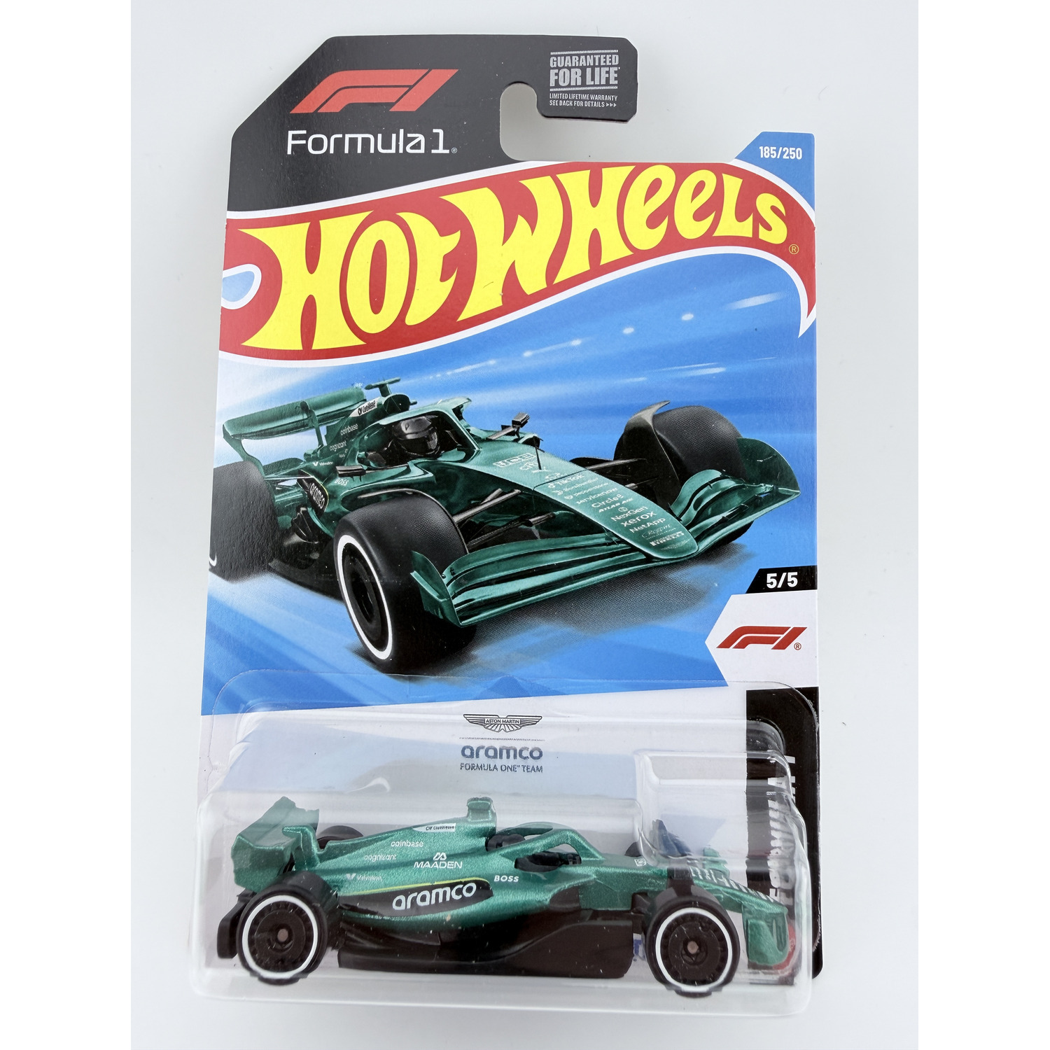 2026 Hot Wheels Aston Martin Aramco Formula One Team F1 #185/250 Formula 1 5/5 Factory Sealed