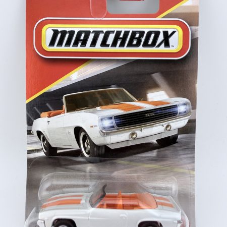 2026 Matchbox 1969 Camaro SS 396 Convertible #56/125 White with Orange Stripes – New Sealed